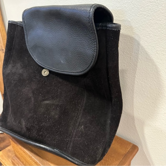 RARE Vintage Coach Berkeley Convertible Backpack Reverse Suede & Black Leather - Picture 2 of 10